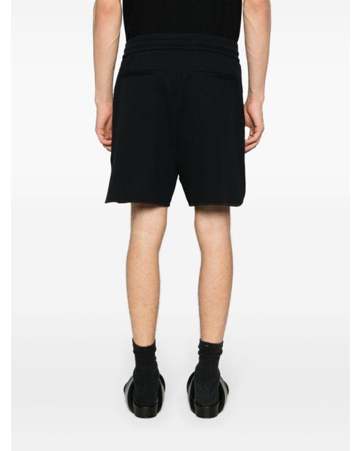 Shorts a coste con applicazione di Emporio Armani in Black da Uomo