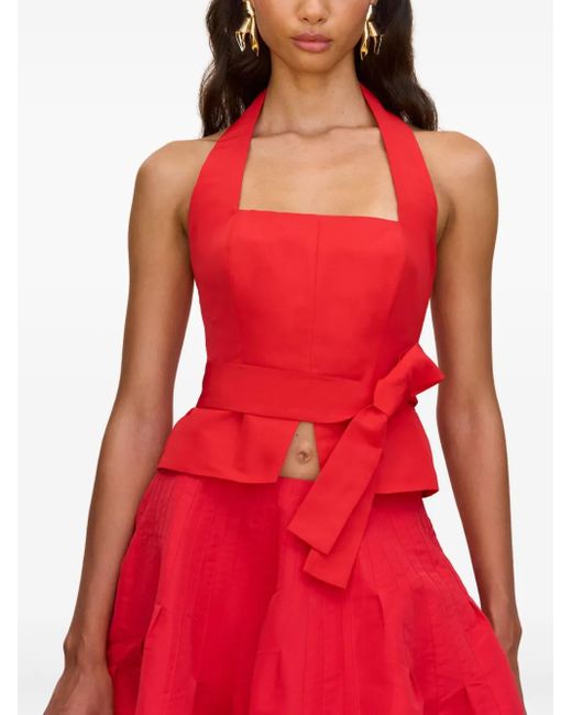 Cult Gaia Red Anita Top