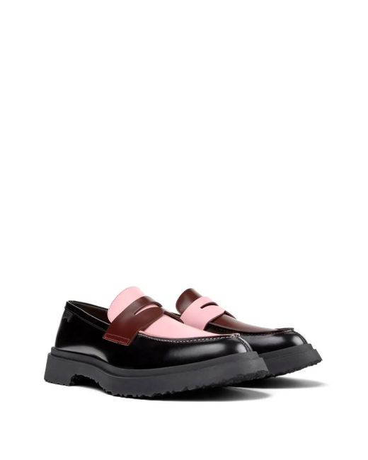 Camper Black Walden Twins Leather Two-Tone Loafers