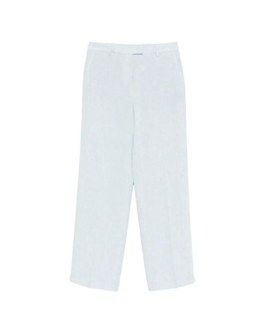 Manuel Ritz White Flat-Front Trousers