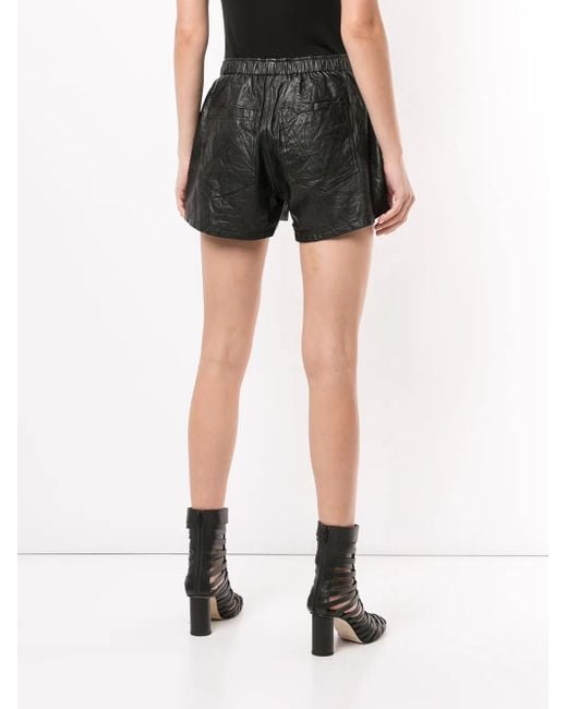Zadig & Voltaire Black High-Rise Crinkle Shorts