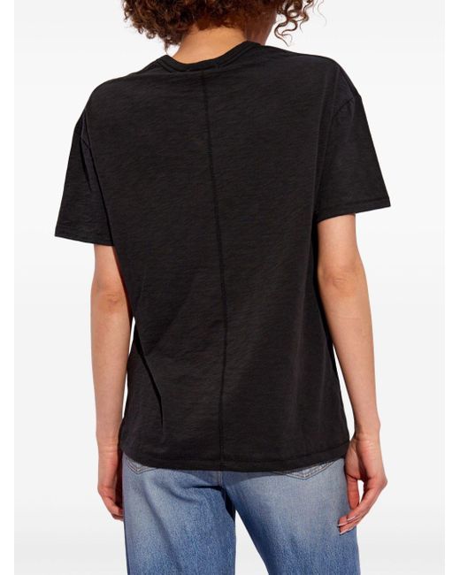 T-shirt Mini Slub girocollo di Rag & Bone in Black