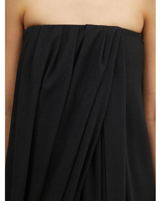 J.W. Anderson Black Schulterfreies Bustier-Kleid mit Drapierung