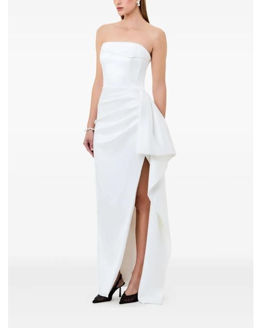 Nicholas White Erelyn Strapless Draped Dress