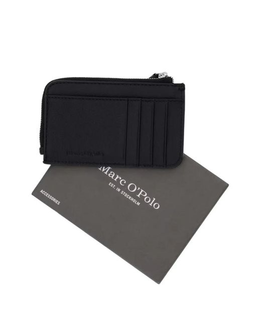 Marc O' Polo Black Grained Leather Cardholder