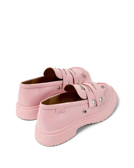 Camper Pink Walden Twins Leather Loafers