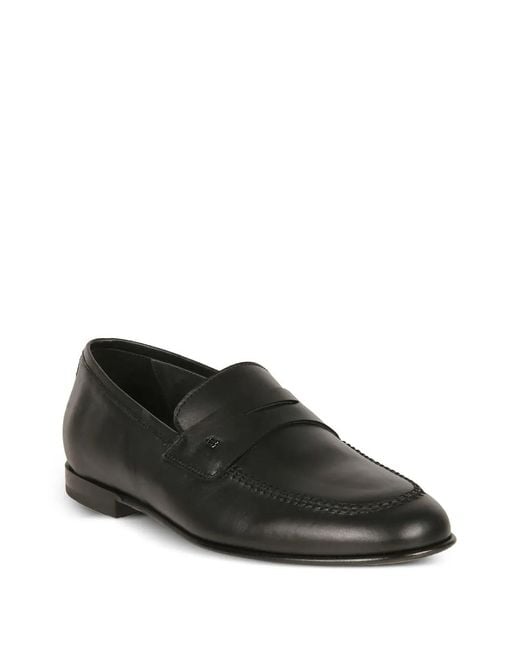 Baldinini Black Mocassins En Cuir À Entaille Penny for men
