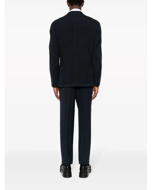 Dell'Oglio Blue Double-Breasted Wool Suit for men