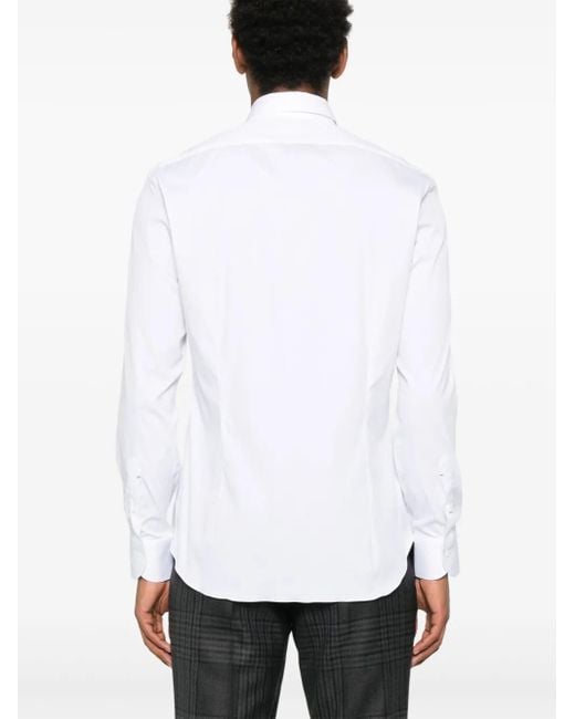 Mazzarelli White Button-Down Shirt for men