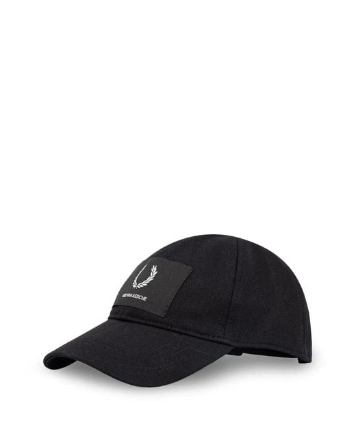 Fred Perry Black Logo-Patch Baseball Cap