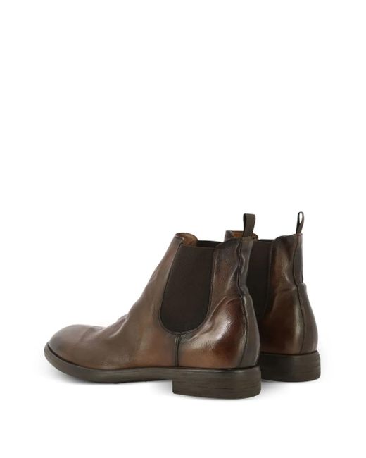 STURLINI FIRENZE Brown Elastic-Panel Leather Chelsea Boots for men