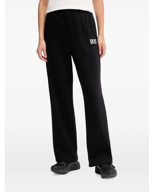 DKNY Black Beaded-Detail Track Pants
