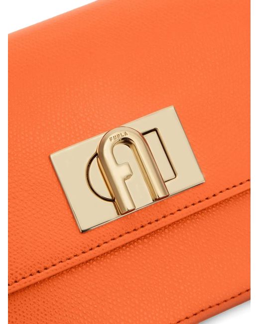 Furla レディース オレンジ 1927 レザー ショルダーバッグ ミニ 【公式