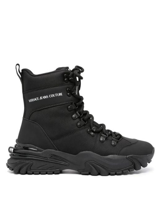 Versace Jeans Couture Black Trail Trek Chunky-Sole Boots