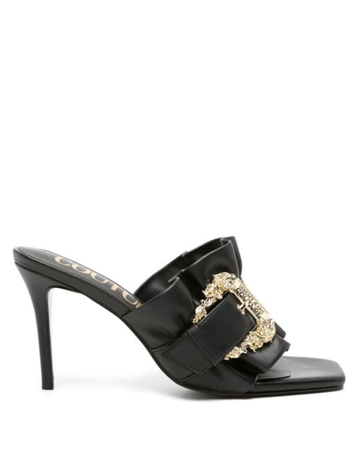 Zapatos Emily con tacón de 90 mm Versace de color Black