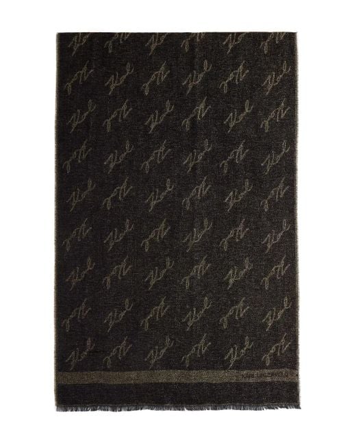Karl Lagerfeld Black Signature Scarf