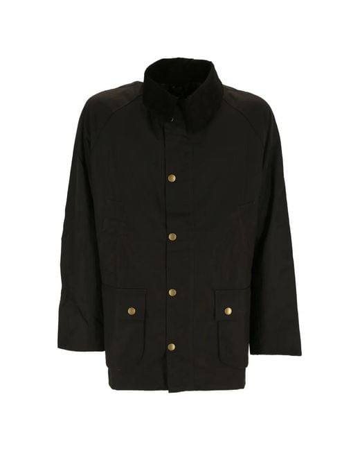 Barbour Black Ashby Waxed Cotton Jacket for men