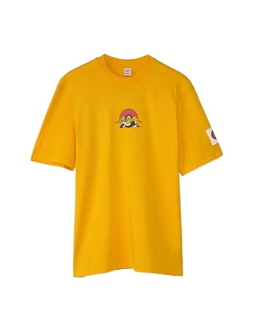 Reebok Yellow X Looney Tunes Graphic-Print T-Shirt for men