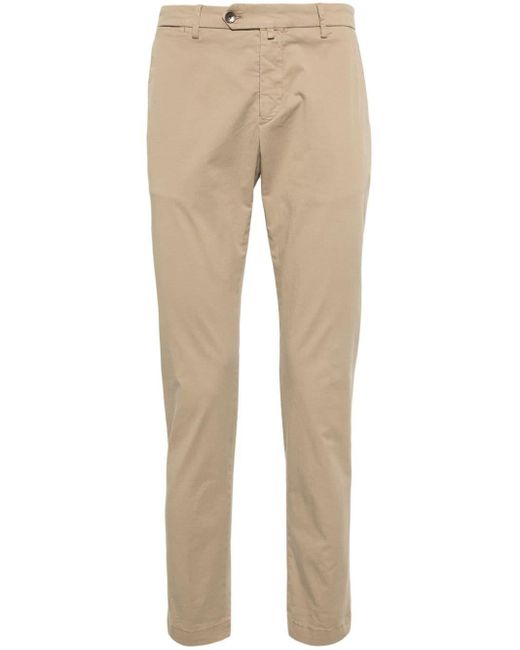 Briglia 1949 Natural Low-rise Stretch-cotton Tapered Chinos for men