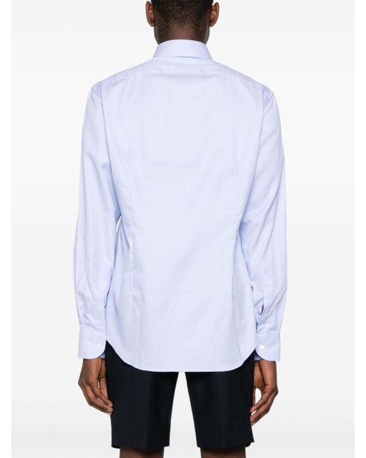 Corneliani White Polka-dot Cotton Shirt for men