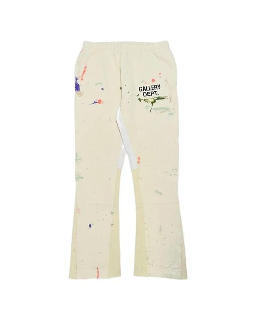 GALLERY DEPT. White Logo Track Pants for men
