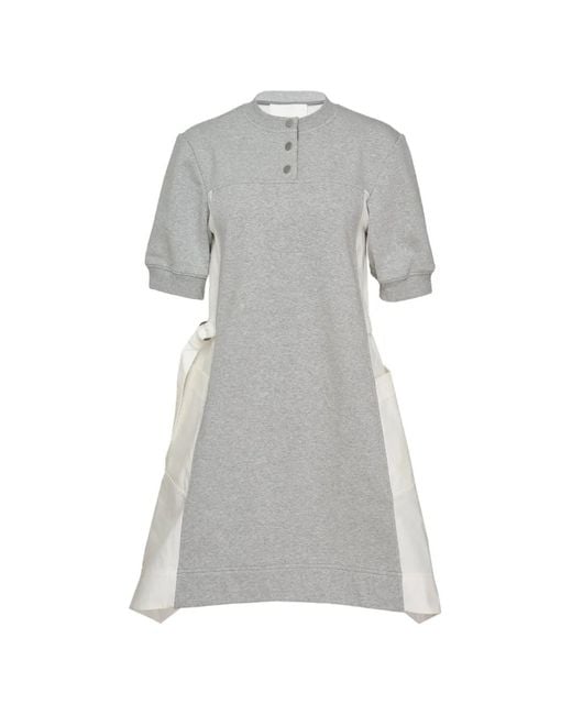 3.1 Phillip Lim Gray Panelled Belted Dress