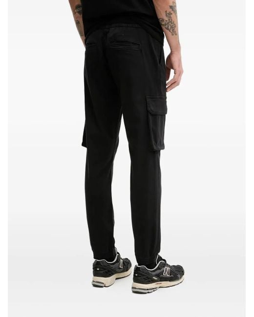 Karl Lagerfeld Black Cargo-Pocket Trousers for men