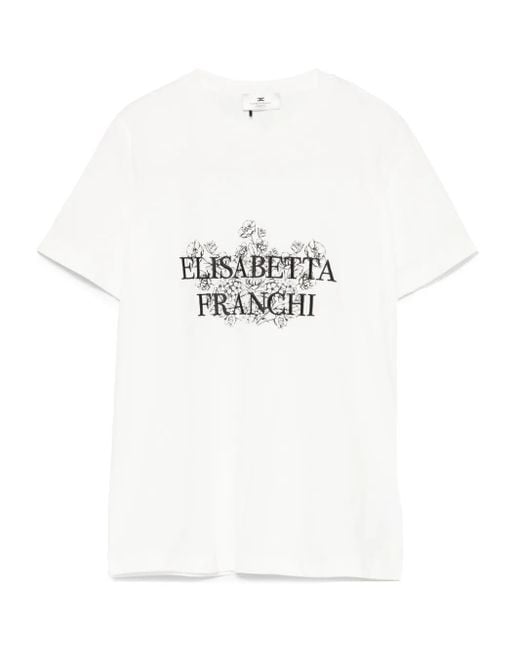 Elisabetta Franchi ロゴ Tシャツ White