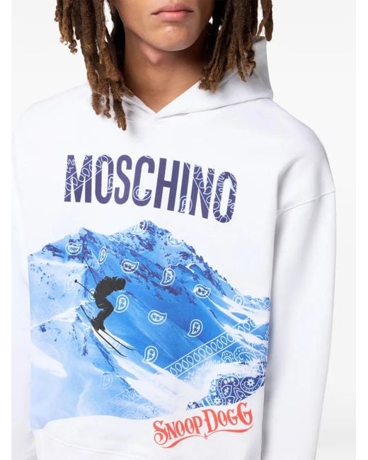 Moschino Blue X Snoop Dogg Graphic-Print Hoodie for men