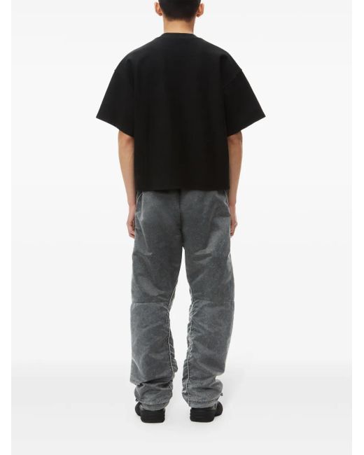 メンズ Alexander Wang パフロゴ オーバーサイズ Tシャツ Black
