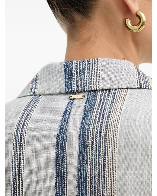 Fracomina Gray Single-Breasted Blazer