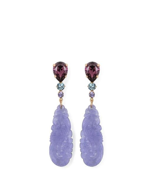 Jennifer Behr Purple Corinna Drop Earrings