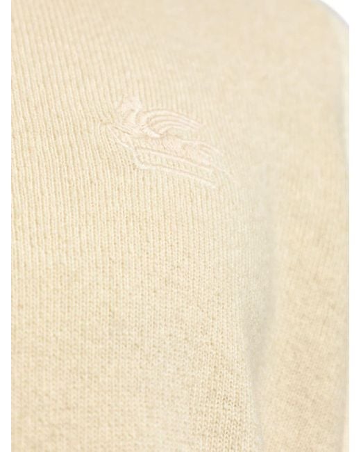 Maglione con ricamo Pegaso di Etro in White da Uomo
