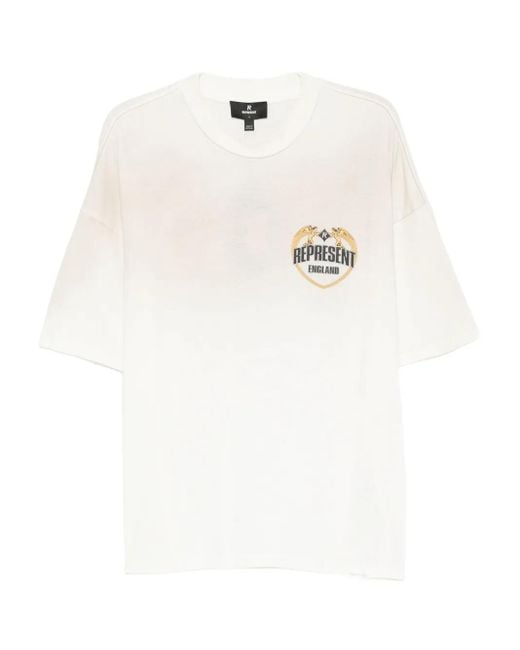 Camiseta con estampado gráfico Represent de hombre de color White