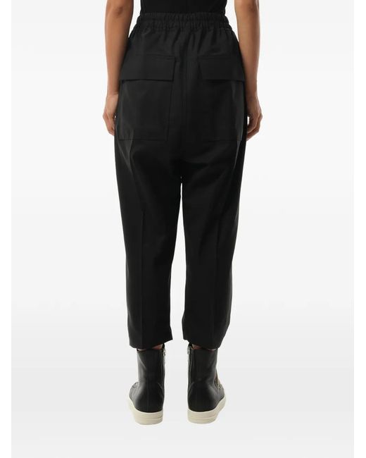 Rick Owens Black Astaires Drawstring Trousers