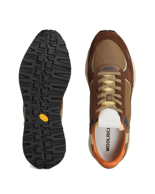Woolrich Brown Panelled Trainers for men