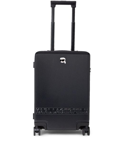 Karl Lagerfeld Black Ikon Trolley Case for men