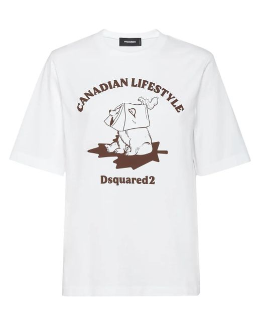 DSquared² ロゴ Tシャツ White