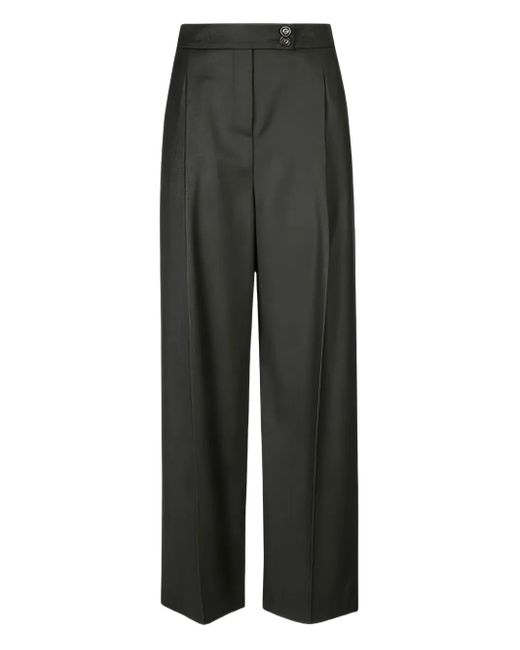 Eleventy Gray Pleated Palazzo Pants