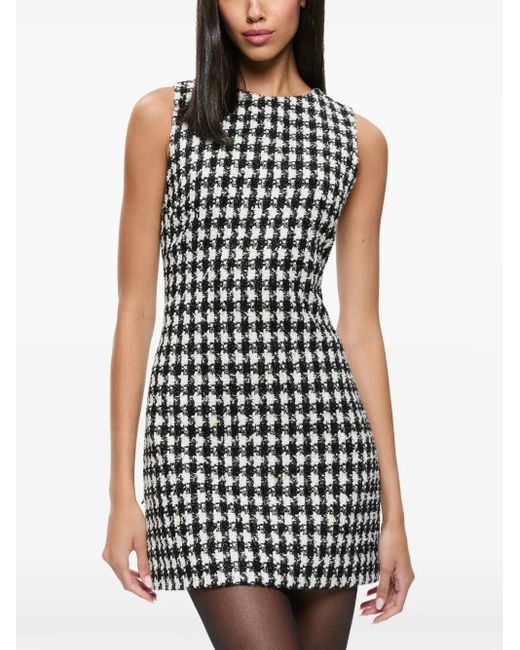 Alice + Olivia Black Clyde Aline Mini Dress