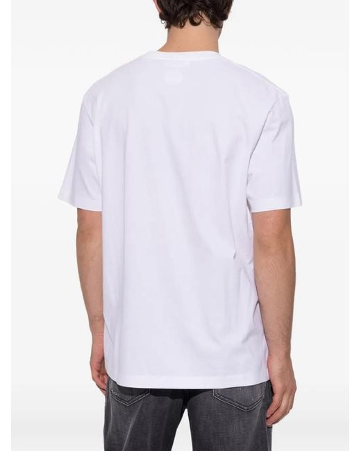 DSquared² White Logo-Appliqué T-Shirt for men