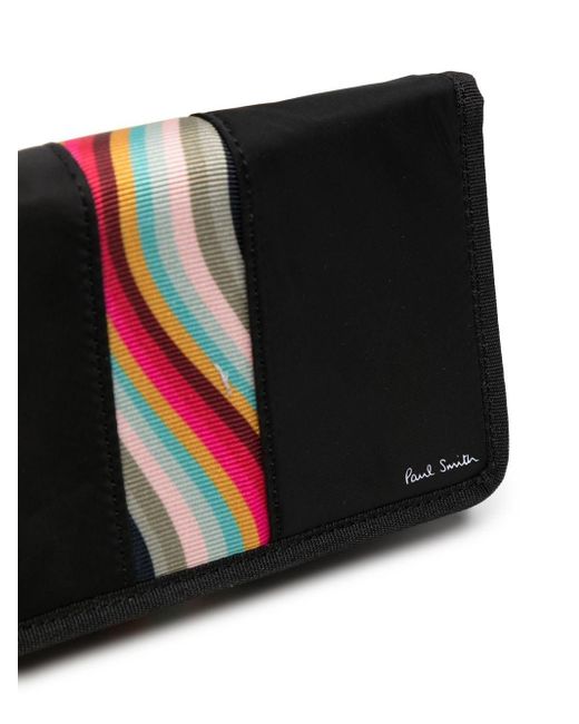 Paul Smith Artist-stripe Small Shoulder Wallet in Black | Lyst