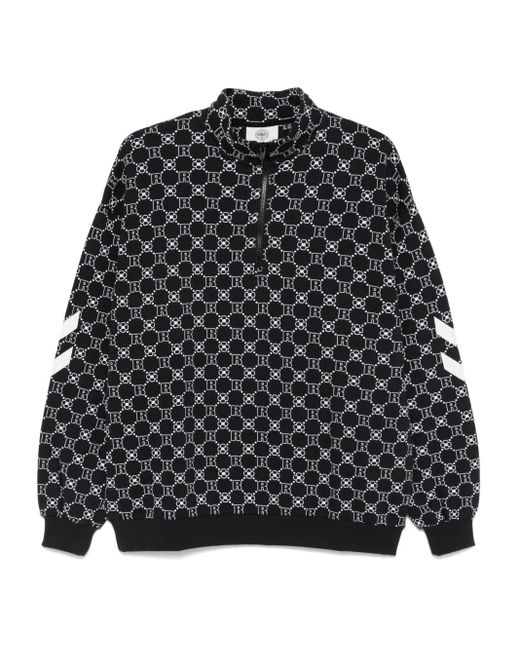 ROTATE BIRGER CHRISTENSEN Black Logo-Print Sweatshirt