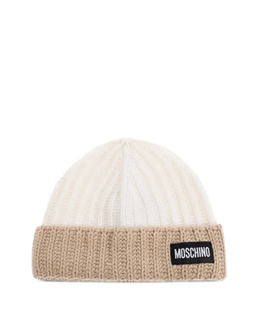 Moschino Geribbelde Muts in het White