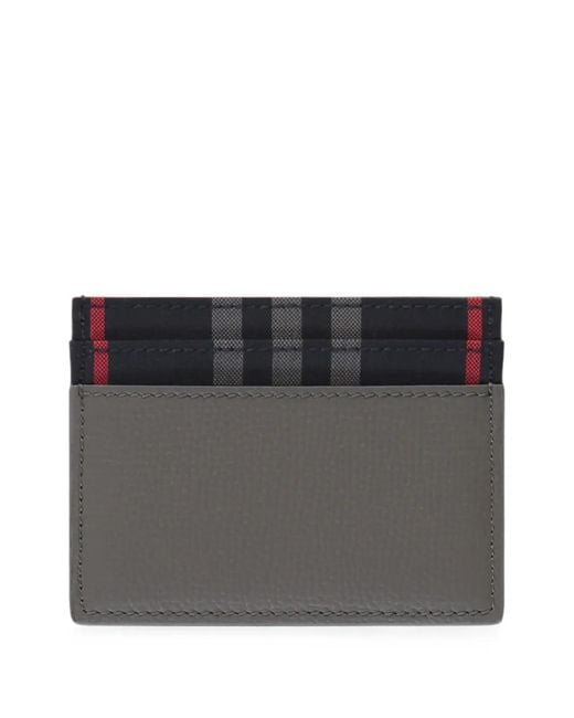 Burberry Gray Check-Print Wallet for men