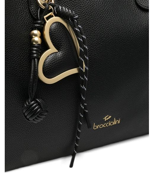 Braccialini Black Beth Top-Handle Tote Bag