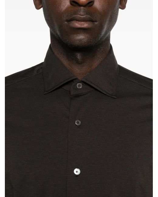 Alessandro Gherardi Black Long-Sleeve Button-Up Shirt for men