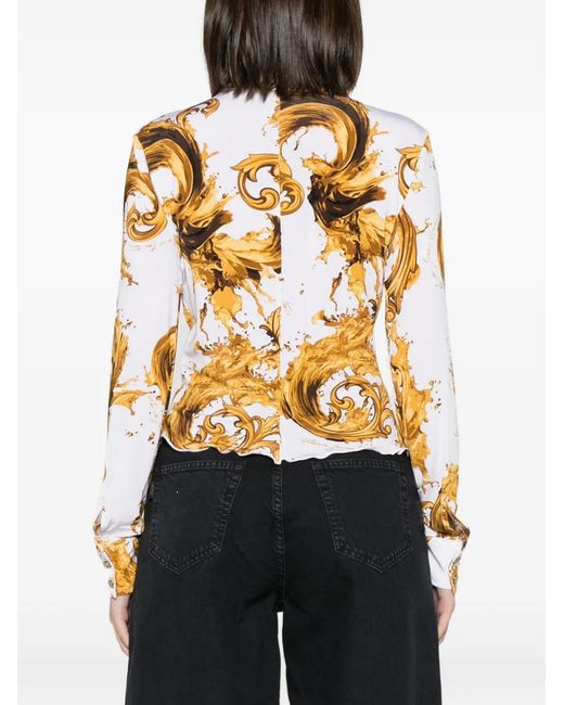 Versace Jeans Couture Metallic Barocco-Print Shirt