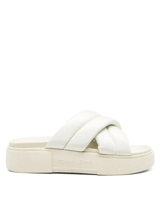 Tommy Hilfiger White 40Mm Platform Sandals