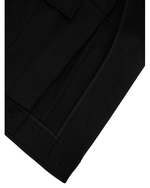 Sportmax Black Cropped Buttoned Jacket